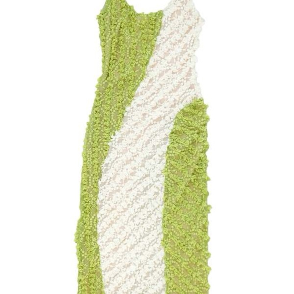 SELVA / NEGRA Zuma Body Con Dress NWT Never been worn Lime Green Textured Medium